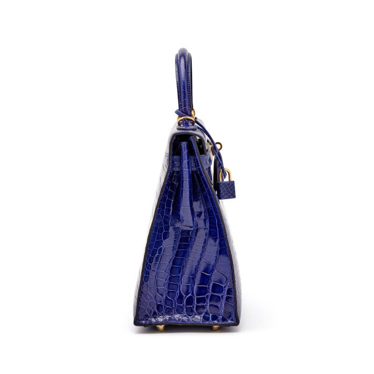 Hermès
Bleu Électrique Shiny Porosus Crocodile Sellier Kelly 32