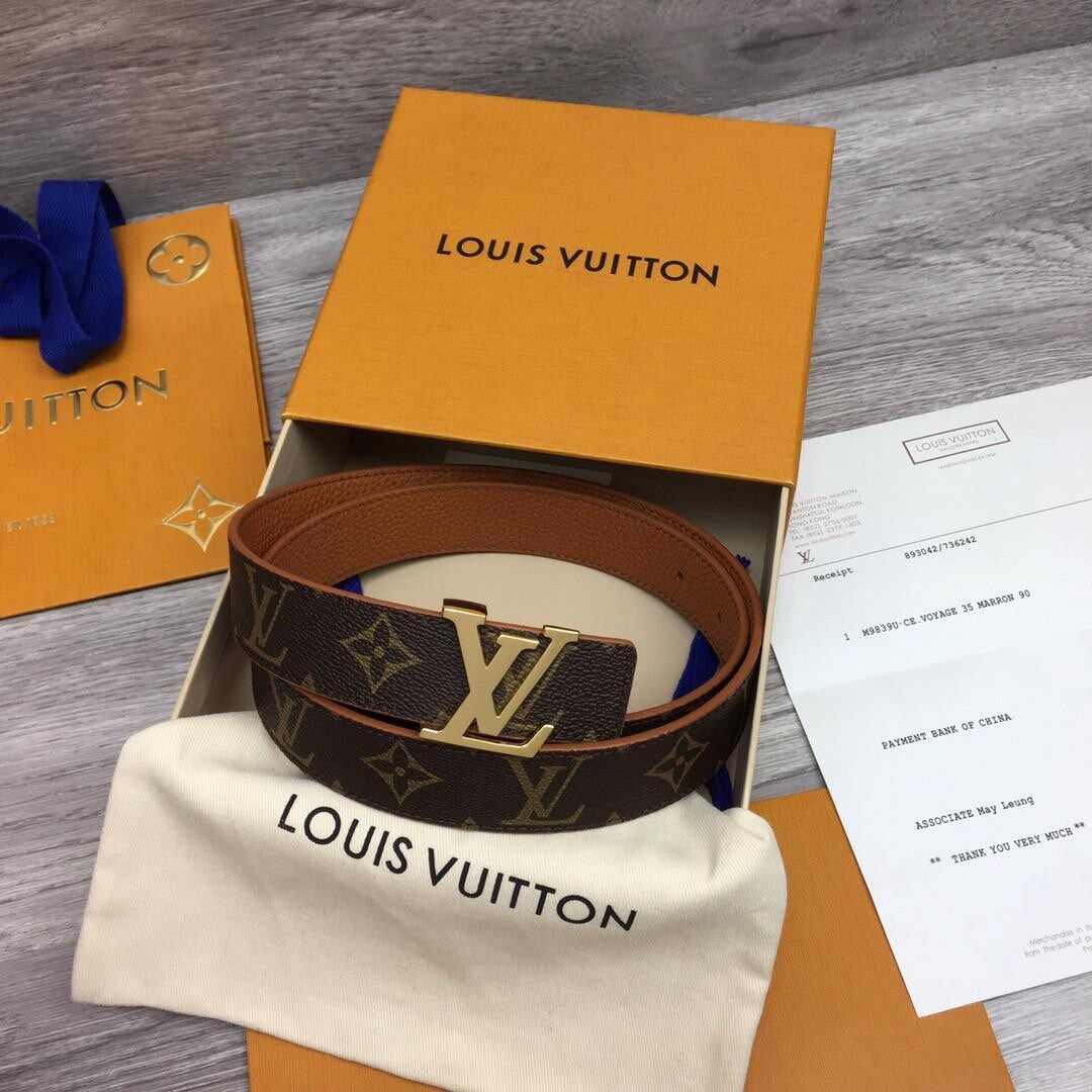 LV CINTURA LV INITIALES 30 MM REVERSIBILE